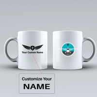 Thumbnail for Cessna & Gyro Ceramic White aviation design on ceramic mug, premium ceramic with glazed finish.