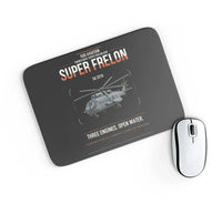 Thumbnail for Sud Aviation SA 321G Super Frelon design on black rectangle mouse pad