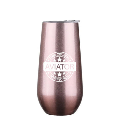 %100 Original Aviator 6oz Egg aviation design on 6oz egg cup, compact 6oz ceramic.