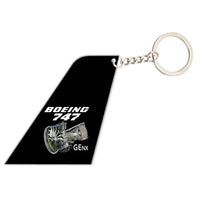 Thumbnail for Boeing 747 & GENX Engine aviation shaped key chain, durable metal alloy.