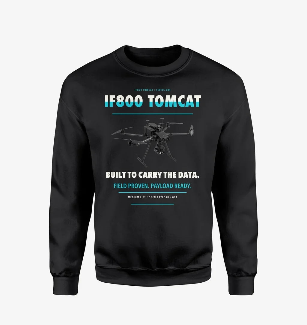 Inspired Flight IF800 Tomcat design on black sweatshirt