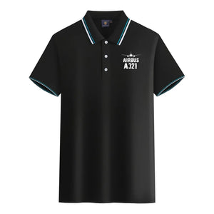 Airbus A321 & Plane Stylish Polo T-Shirts