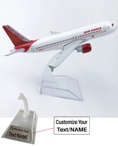 Air India Airbus A320 Airplane Model (16CM) aviation themed 16-18cm scale model aircraft, diecast metal.