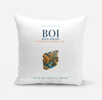 Thumbnail for Boise Airport (BOI) design on white pillow