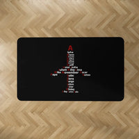 Thumbnail for Airplane Shape aviation design on durable carpet pile with non-slip backing rectangle carpet floor mat.