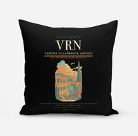 Thumbnail for Verona Villafranca Airport (VRN) design on black pillow