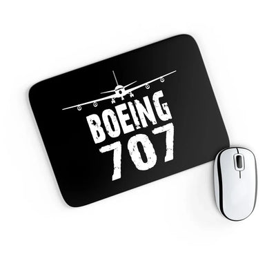 Boeing 707 & Plane aviation design on neoprene with anti-slip base mouse pad.