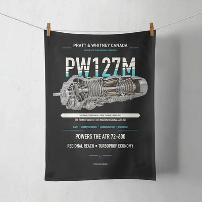 PW127M design on black towel
