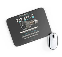 Thumbnail for TAY 611-8 design on black rectangle mouse pad