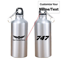 Thumbnail for Boeing 747 Flat Text aviation design on thermos, vacuum-insulated.