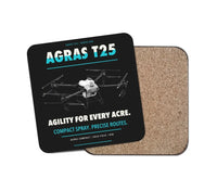 Thumbnail for DJI Agras T25 design on black 1 piece coaster