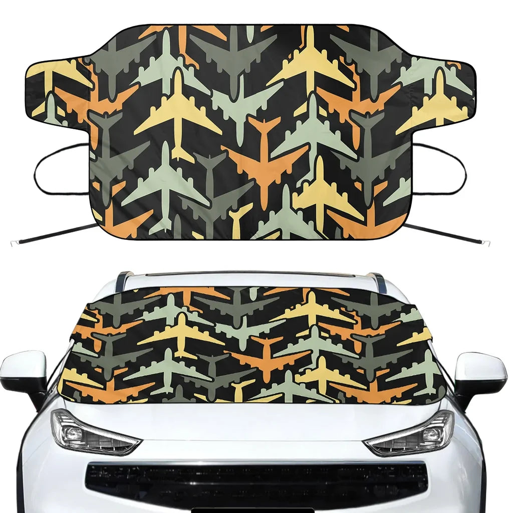 Volume 2 Super Colourful Airplanes Car aviation design on car windshield cover.