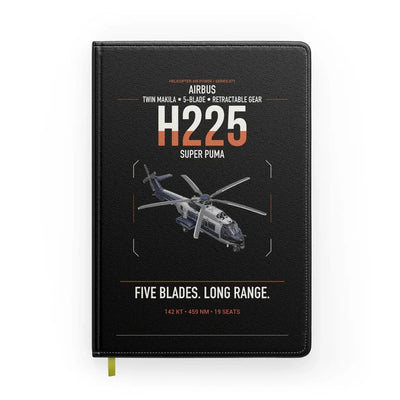 Airbus H225 design on black notebook