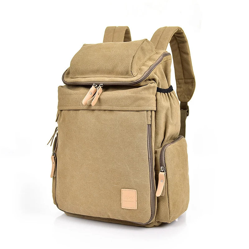 Aviator Vintage Canvas Backpack for Flight Crew Travel