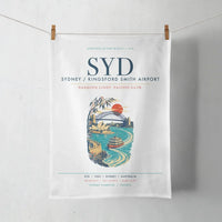 Thumbnail for Sydney Kingsford Smith Airport (SYD) design on white towel