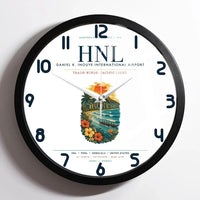 Thumbnail for Honolulu Daniel K. Inouye International Airport (HNL) design on white framed wall clock