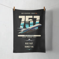 Thumbnail for Boeing 757-200 design on black towel