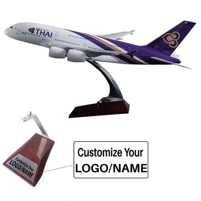 Thai Airways Airbus A380 Airplane Model (Handmade 45CM) aviation themed special-edition big-scale model aircraft, diecast met.