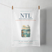 Thumbnail for Newcastle Airport (NTL) design on white towel