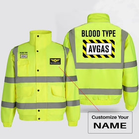Blood Type AVGAS Reflective Winter Jackets