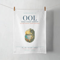 Thumbnail for Gold Coast Airport (OOL) design on white towel