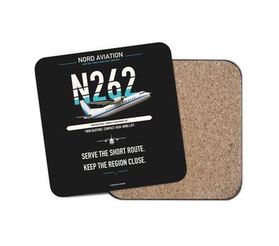 Nord 262A design on black 1 piece coaster