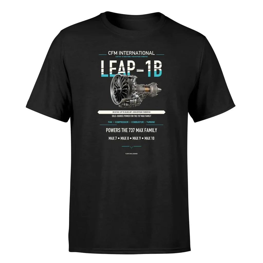 CFM LEAP-1B design on black single side
