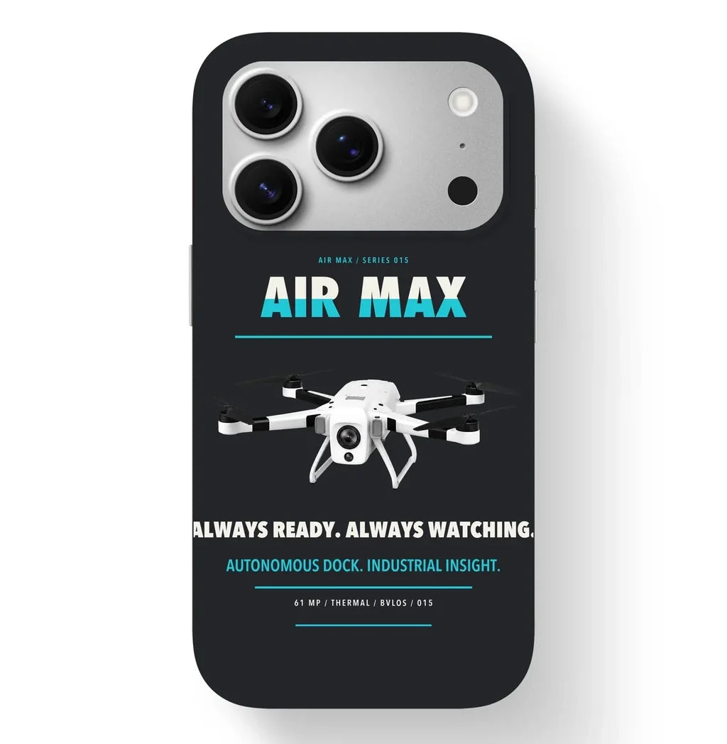 Percepto Air Max Case design on black iphone case