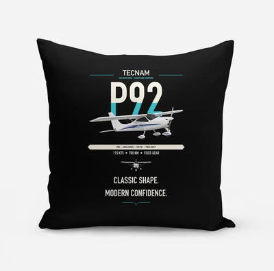 Tecnam P92 Echo MkII design on black pillow