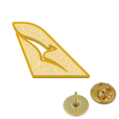 Qantas Airlines Airways Airlines aviation hollow pin in polished alloy.