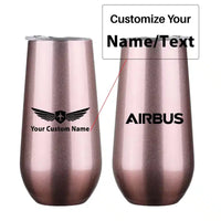 Thumbnail for Airbus & Text 6oz Egg aviation design on 6oz egg cup, compact 6oz ceramic.