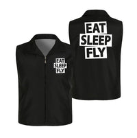 Thumbnail for Eat Sleep Fly Thin Style aviation design printed on lightweight shell with sleeveless design thin vest.