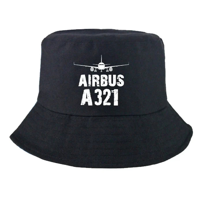 Airbus A321 & Plane summer hat - black