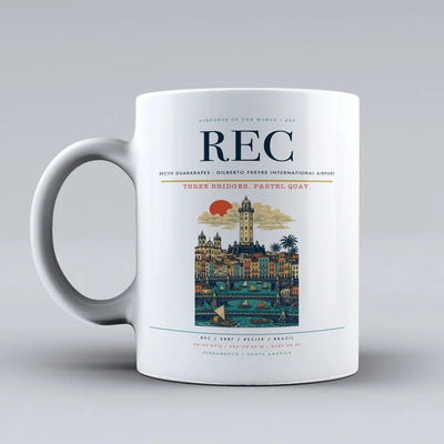 Guararapes - Gilberto Freyre International Airport REC Mug design on white recife