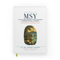 Thumbnail for Louis Armstrong New Orleans International Airport (MSY) design on white notebook