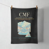 Thumbnail for Chambéry-Savoie Airport (CMF) design on black towel