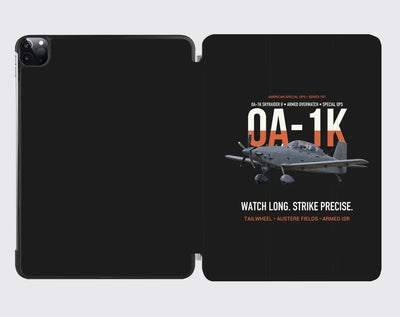 OA-1K Skyraider II Armed Overwatch design on black ipad tablet case
