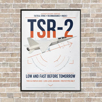 Thumbnail for BAC TSR-2 vertical canvas print - framed - white background