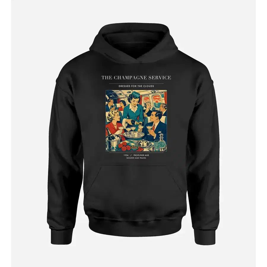 VINTAGE G4087 - The Champagne Service - Premium Hoodie design on black premium