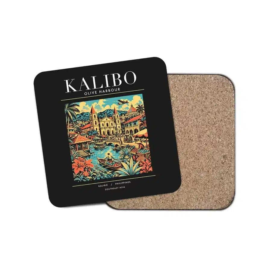 KALIBO - Poster - Coaster - Black