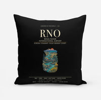 Thumbnail for Reno-Tahoe International Airport (RNO) design on black pillow