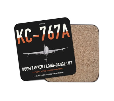Boeing KC-767A design on black 1 piece coaster