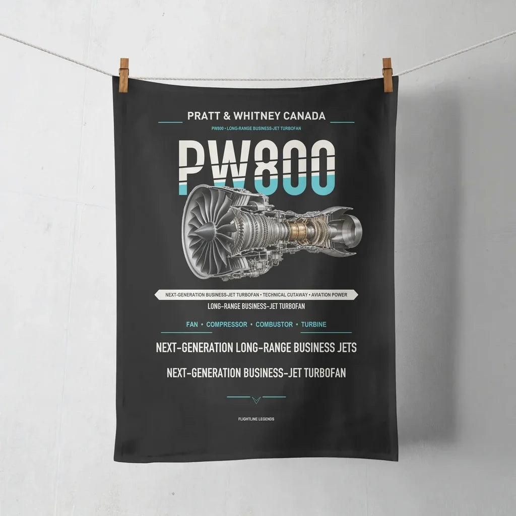 PW800 design on black towel