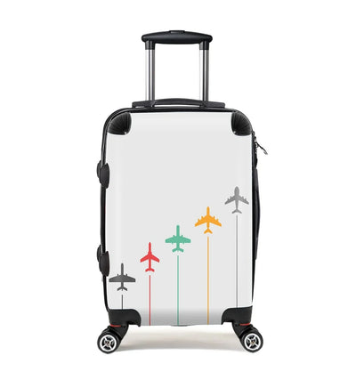 Black & White Super Travel Icons Light Gray Cabin Size aviation luggage in durable shell.
