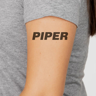Piper & Text aviation temporary tattoo in skin-safe adhesive paper.