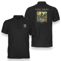 Thumbnail for VANG VIENG - Poster - Double-Side Polo - Black