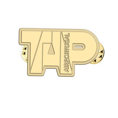 TAP Portugal Airlines aviation hollow pin in polished alloy.