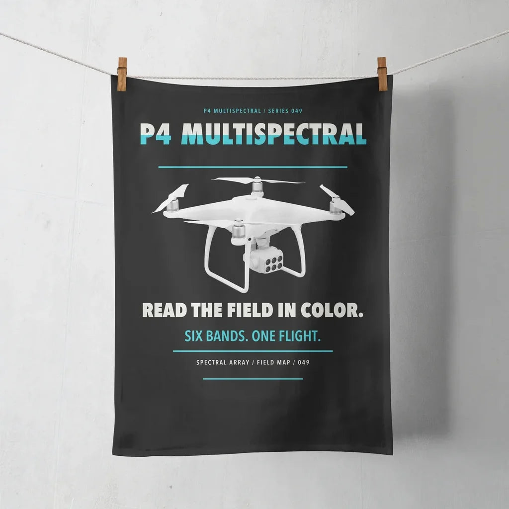 DJI P4 Multispectral design on black towel