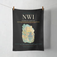 Thumbnail for Norwich Airport (NWI) design on black towel