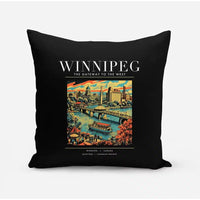 Thumbnail for WINNIPEG - Poster - Pillow - Black